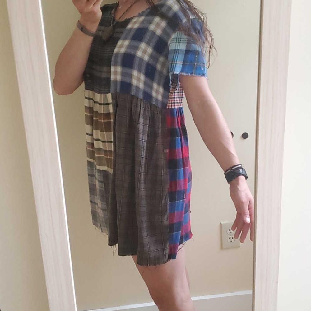 Quilted Flannel Patch Dress. Fall/Winter. - image 4